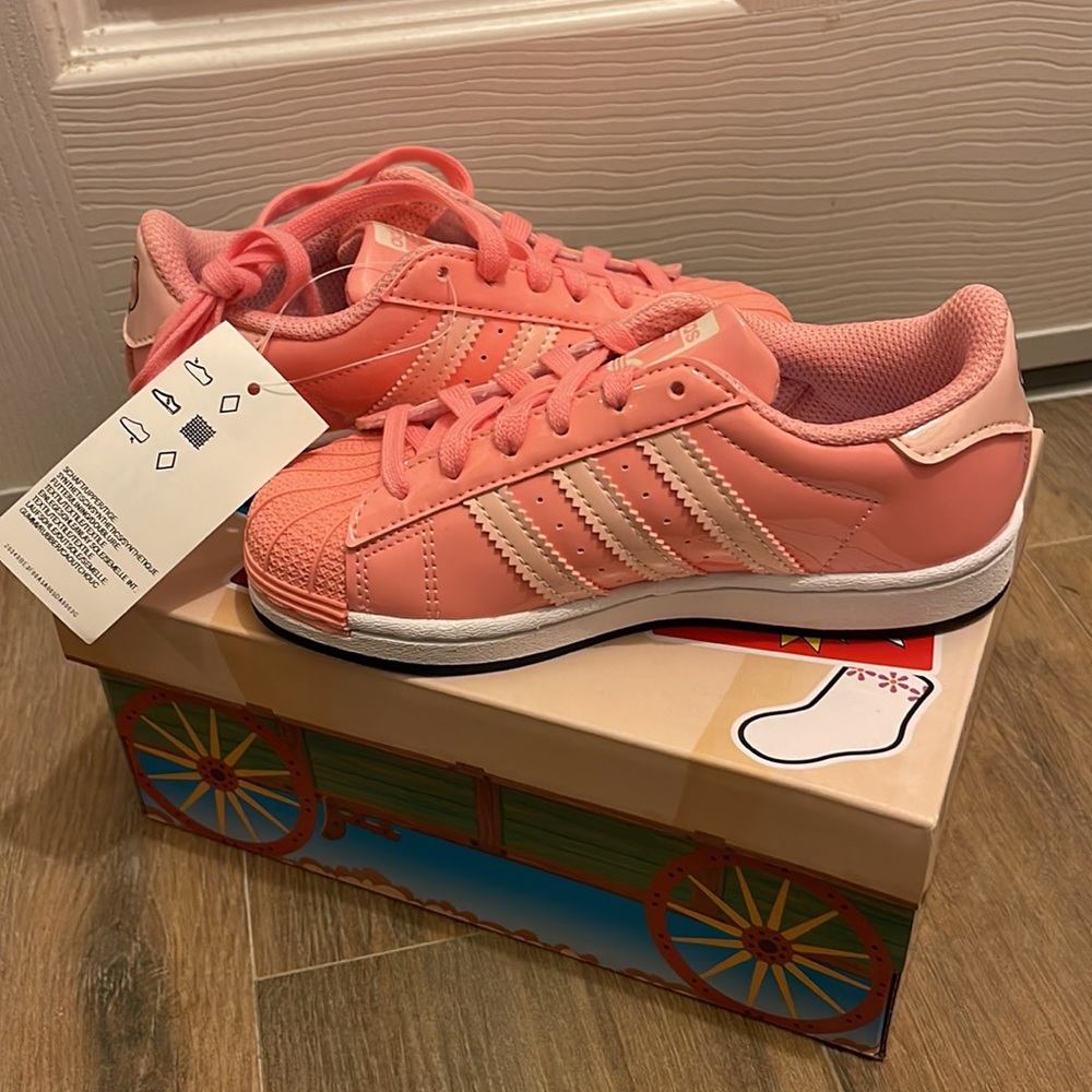 Adidas Toy Story Superstar Sneaker Ham Pink Toddler Size 11 Brand New Rare - Picture 3 of 6